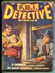 FBI DETECTIVE 08/1950-POPULAR-KIDNAP COVER-HARD BOILED MYSTERY PULP-good