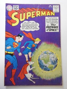 Superman #144 (1961) VG+ Condition! 1 in tear fc, moisture stain