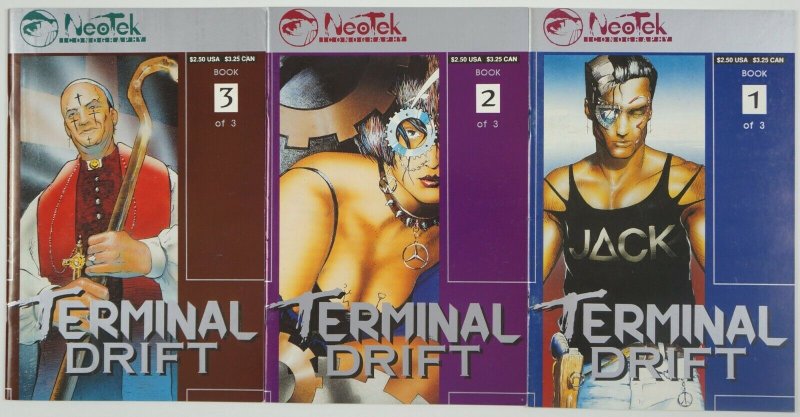 Terminal Drift #1-3 VF/NM complete series about death, cybernetics, drugs, pope
