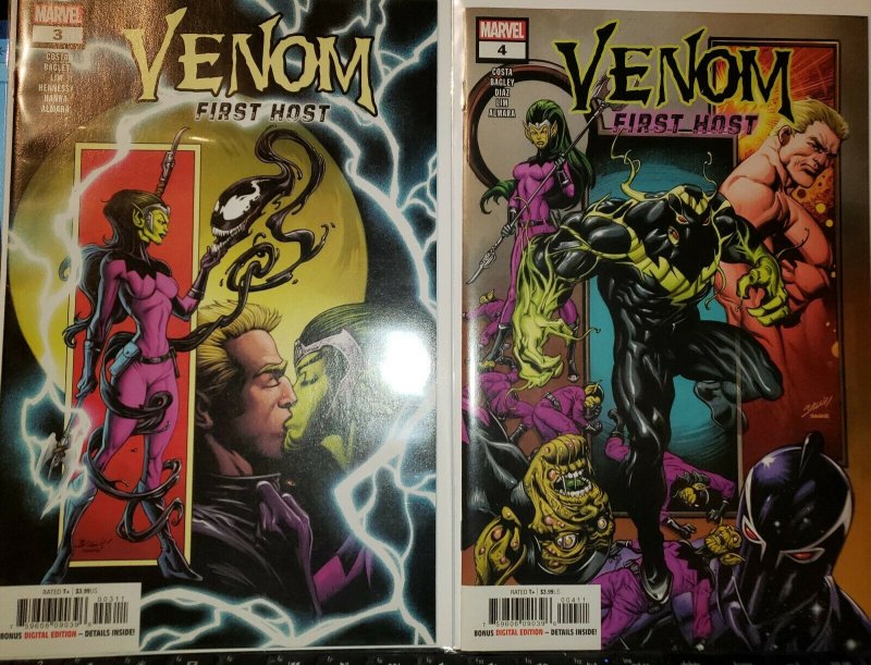 Venom First Host #3 AND #4 (Marvel 2018) 1st Sleeper Appearance and Cover NM