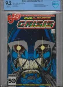 CRISIS ON INFINITE EARTHS #6 CGC 9.6 WHITE DC 4/85 / DIRECT EDITION  / DOOM