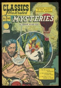 CLASSICS ILLUSTRATED #40 HRN 62-MYSTERIES EDGAR ALLAN P FN