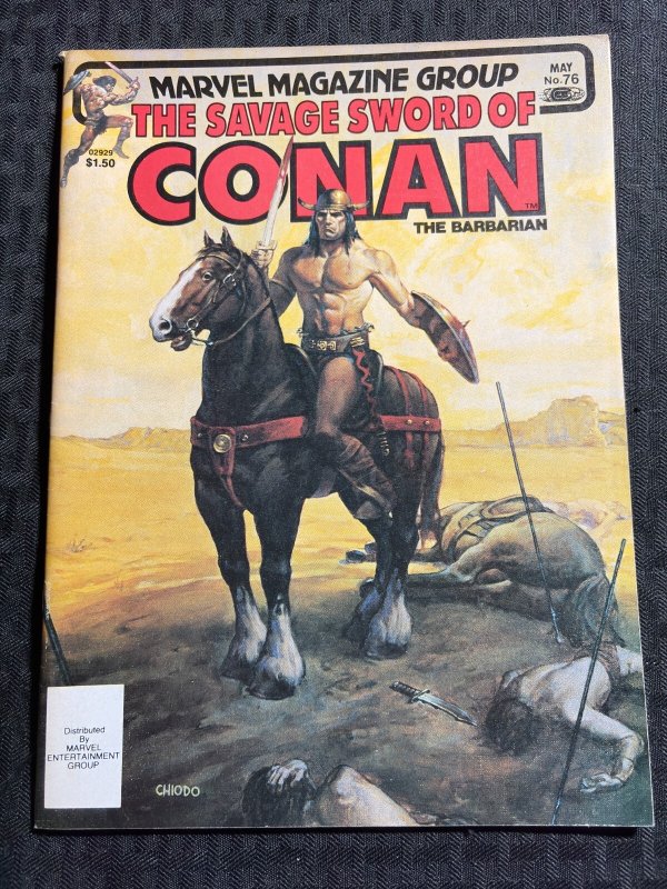 1982 SAVAGE SWORD OF CONAN Magazine #76 FN 6.0 Joe Chiodo Cover