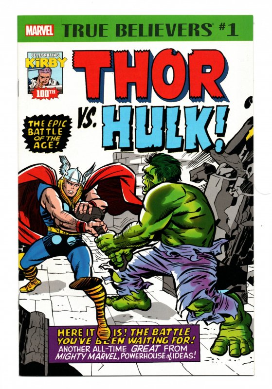 TRUE BELIEVERS: THOR VS. HULK! (2017) JACK KIRBY | KIRBY 100TH