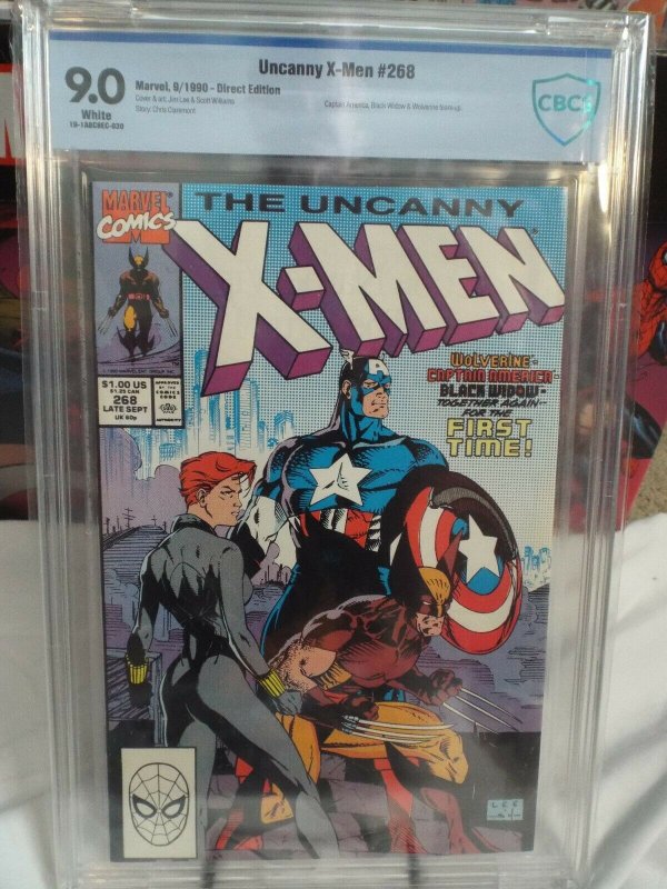 Uncanny X-Men #268 - CBCS 9.0 - VF/NM - White Pages - Classic Team Up