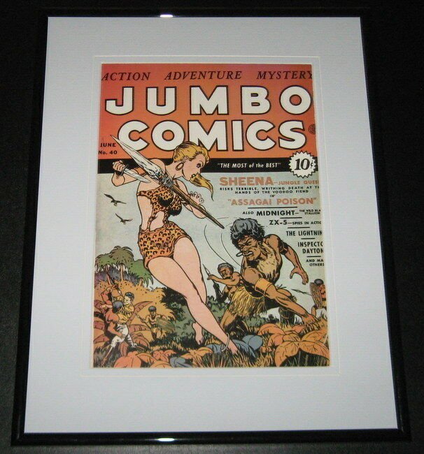 Jumbo Comics #40 Sheena Framed Cover Photo Poster 11x14 Official Repro 