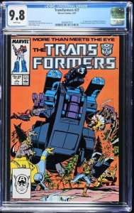 Transfoirmers #27 1987 Marvel Comics CGC 9.8 White Pages 023