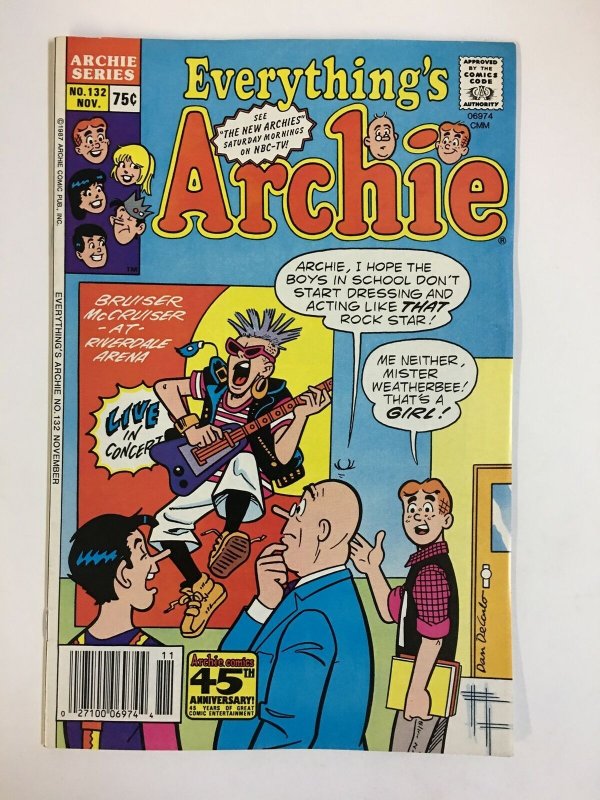 EVERYTHINGS ARCHIE (1969-1991)132 VF-NM Nov 1987 COMICS BOOK