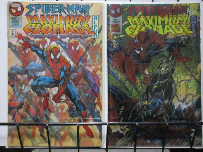 SPIDER-MAN MAXIMUM CLONAGE ALPHA/OMEGA (Marvel, 1995) Spidey vs The Jackel VF-NM