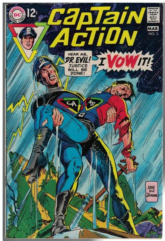 CAPTAIN ACTION 3 VG-F  Mar. 1969