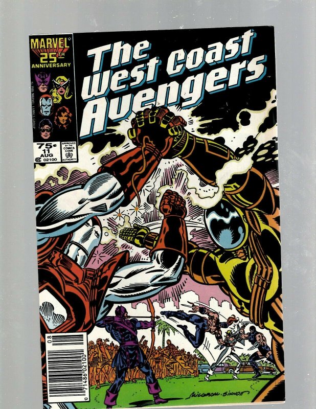 12 The West Coast Avengers Marvel Comic Books #1 3 4 5 7 8 10 11 12 13 15 16 GB2