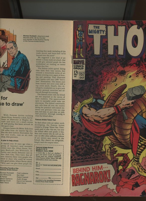 (1968) Thor #157: SILVER AGE MARVEL! WE COMBINE SHIPPING! (8.0)