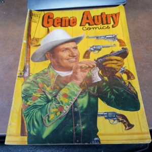 Gene Autry Comics #63-1952 golden age westerbn movie star hero photo cover Dell