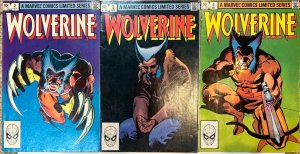 (1982) Original WOLVERINE MINI SERIES #2 3 4 SET! Frank Miller