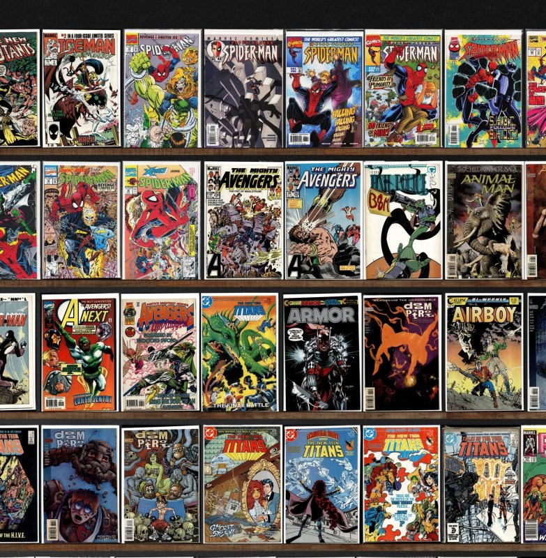 Huge Lot 150+ Comics with Spider-Man, Whisper, Elementals, Fish Police & More!