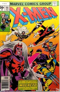 Uncanny X-Men #104 1st cameo Starjammers X-Men vs. Magneto FN/VF 7.0 *KEY*