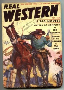 Real Western Pulp January 1938- Waters on Conflict VG+