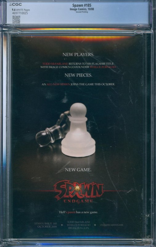 Spawn #185 CGC 9.6 - Second Printing