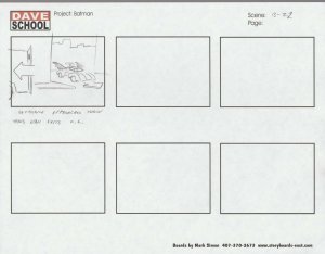 2004 LEGO BATMAN Storyboard Art by Mark Simon VF 8.0 Batmobile Scene 13-22