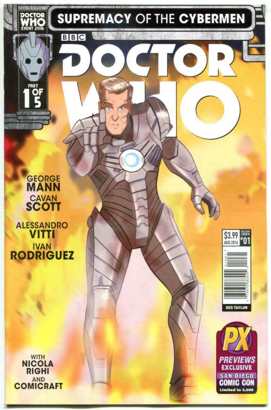 DOCTOR WHO CYBERMEN #1, NM, SDCC Variant, 2016, PX, more Variants in store