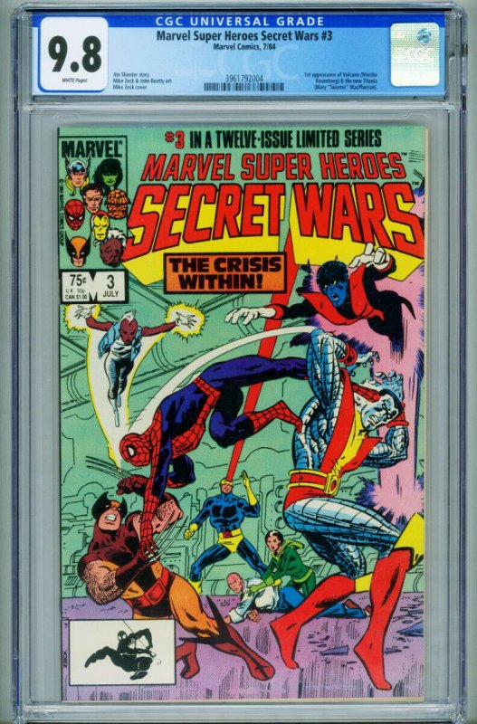 MARVEL SUPER HEROES SECRET WARS #3 CGC 9.8 -- 1st Volana/Titania -- comic book