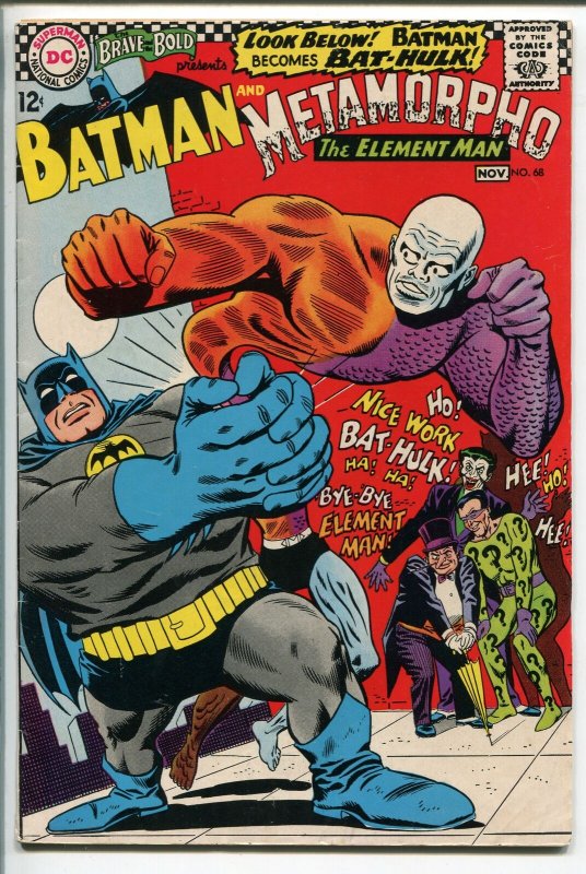 Brave and the Bold #68 1966-Dc-Batman-Metamorpho-Fn Minus | Comic Books -  Silver Age, DC Comics, Batman, Superhero / HipComic