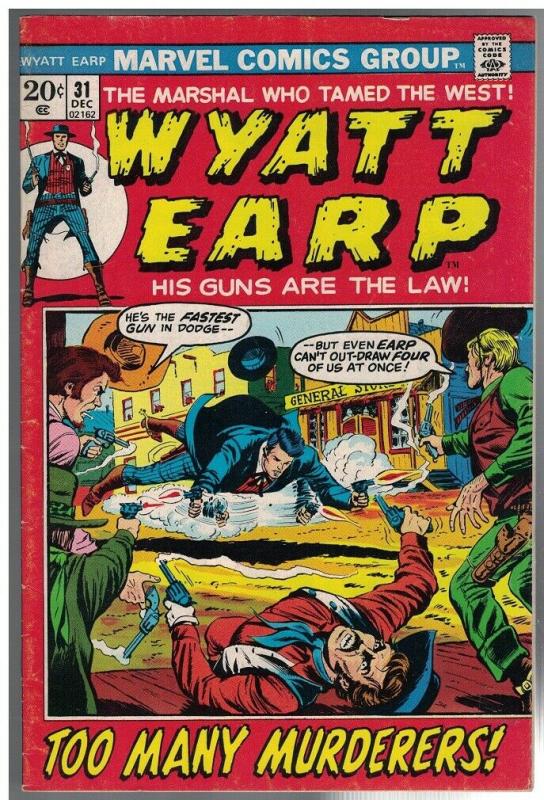 WYATT EARP (1972) 31 VG Dec. 1972