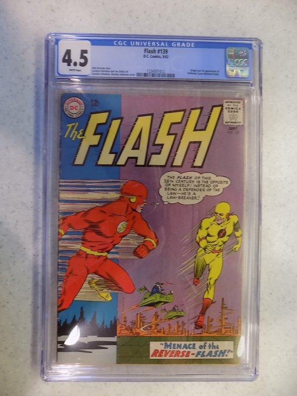 FLASH # 139 DC SILVER 1ST REVERSE FLASH PROF ZOOM ACTION ADVENTURE