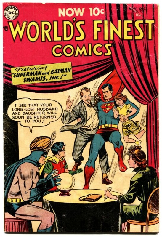 WORLD'S FINEST #73 1954-Superman Batman-Green Arrow Golden age DC comic