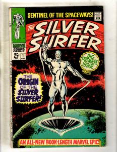 Silver Surfer # 1 FN- Marvel Comic Book Stan Lee Galactus Fantastic Four FM3