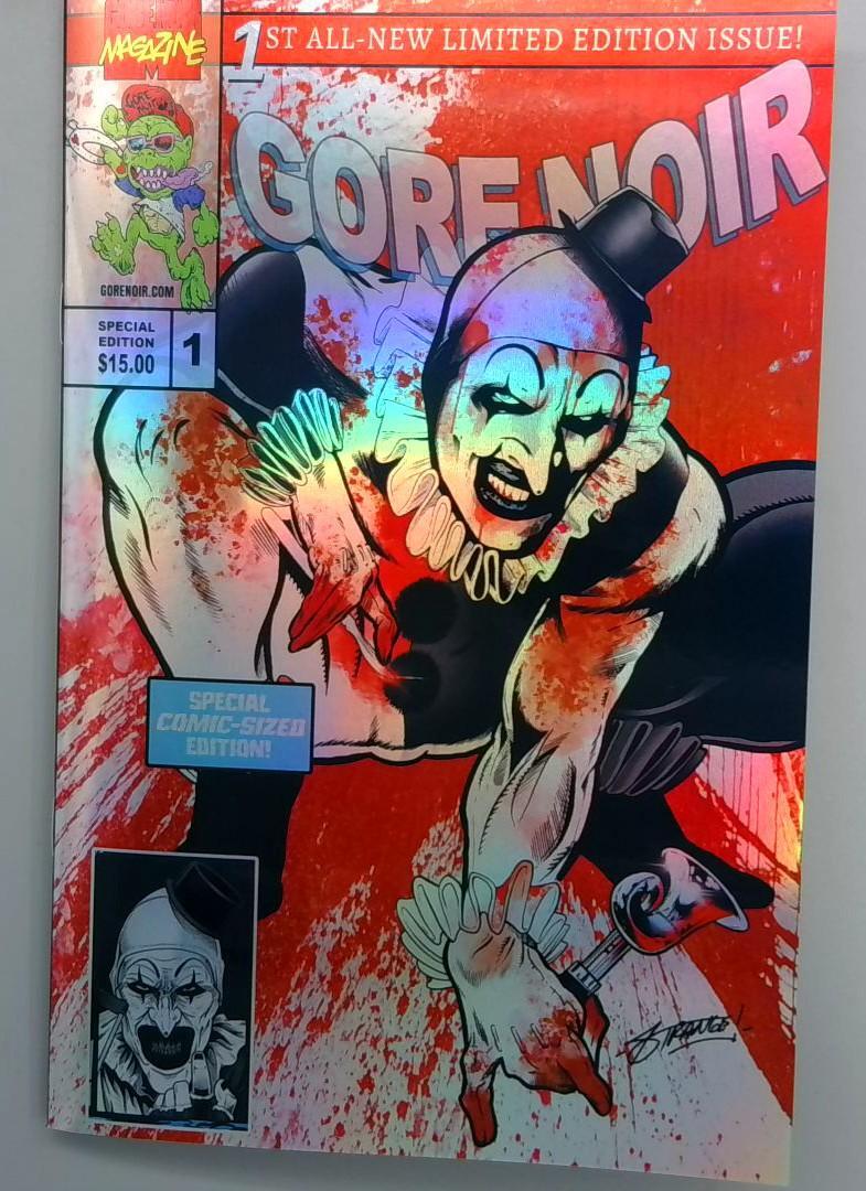Gore Noir #1 Terrifier Holofoil Spider-Man Homage Art The Clown Horror Magazine