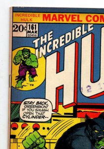 Incredible Hulk #161 - vs the Beast - 1972 - FN