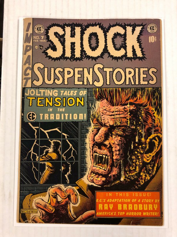 Shock SuspenStories #7 F+ 6.5 EC Comics 1952 golden age HORROR feldstein cover