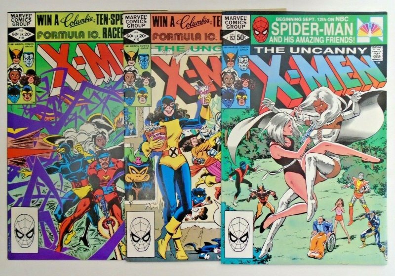 *Uncanny X-Men #151-157, 159-160, High Grade!  (9 books)