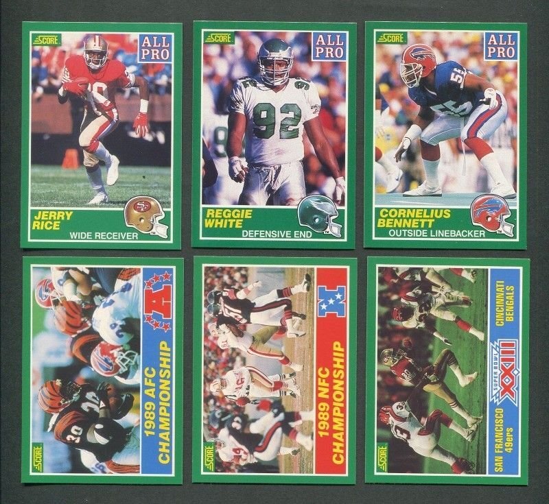 1989 Score Football Set (330) SGC MINT 9 Barry Sanders Rookie + Update Set (110)