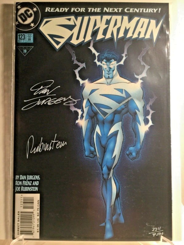 Superman #123 TWO PACK COMBO Glow in the Dark Signed w/COA 1997 Numerical Order