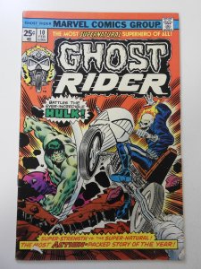 Ghost Rider #10 (1975) VG Condition tape pull fc, tape residue bc