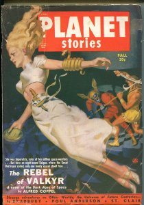 Planet Stories-Fall 1950-Fiction House-Sci-fi pulp- Bradbury-Poul Anderson-VG+