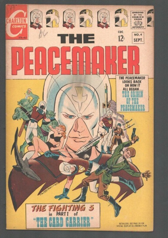 The Peacemaker #4 1967-Origin of The Peacemaker-Pat Boyette art-Fightin Five...