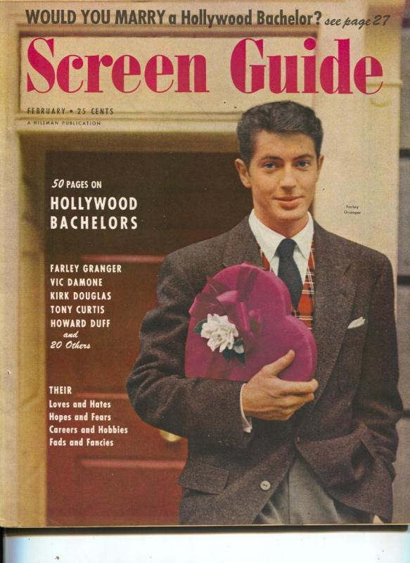 Screen Guide-Farley Granger-Vic Damone-Kirk Douglas-Feb-1951