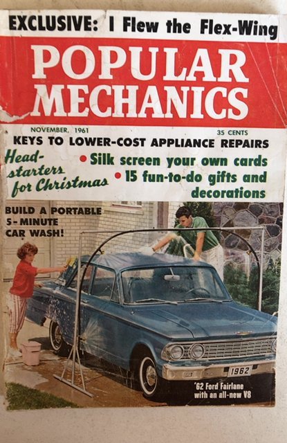 Popular mechanics November 1961 tear front cvr, B.cvr splitting