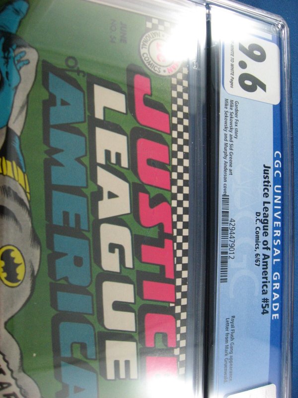 JUSTICE LEAGUE OF AMERICA 54 CGC 9.6 DC 1967