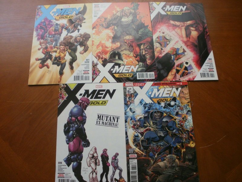 5 Near-Mint Marvel Comic: X-MEN GOLD #1 2 4 6 13 Guggenheim Syaf Leisten Martin