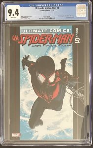 (2011) ULTIMATE SPIDERMAN #1 CGC 9.4! MILES MORALES ORIGIN! 1st Title!