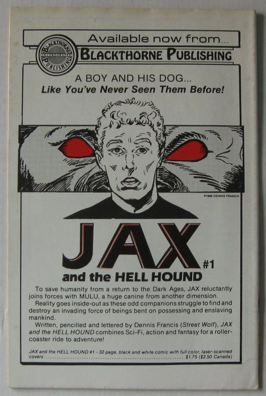 Man Of Rust #1 B (Nov 1986, Blackthorne Publishing), VG-FN (5.0)