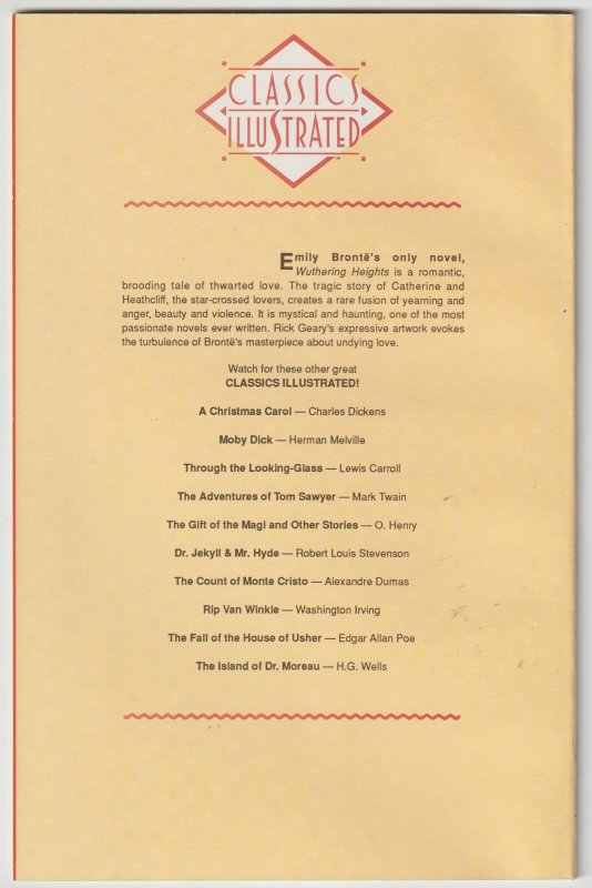 Classics Illustrated #13 (Oct 1990, Berkley/First), NM (9.4), Wuthering Heights