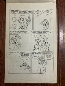 RALPH SEDUCES LUCY Large Art Pages by Unknown 14x22 Pencils & Partial Inks LOT