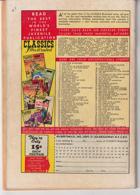 Classic Illustrated #9 (1943)  Les Miserables