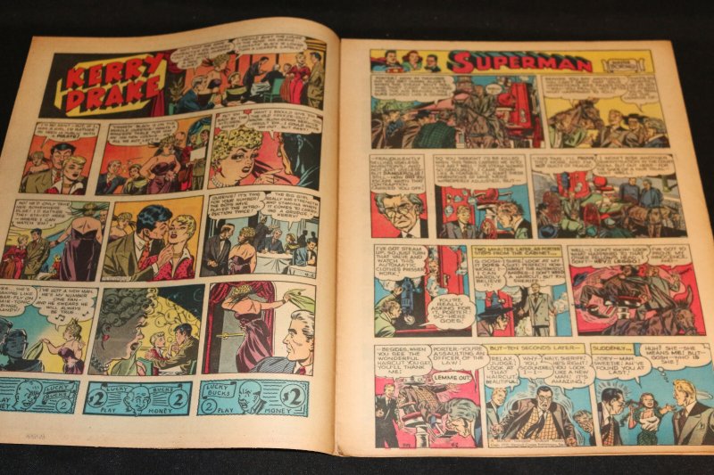 1950 Sunday Mirror Weekly Comic Section April 2nd (F+) Superman Action