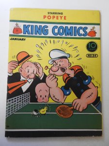 King Comics #34 (1939) VG Condition cover detached top staple